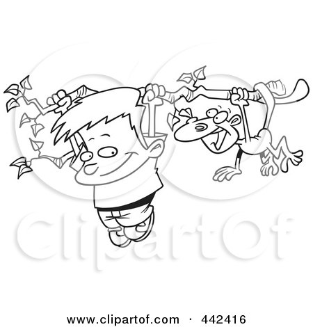 450x470 Royalty Free (Rf) Clip Art Illustration Of A Cartoon Black