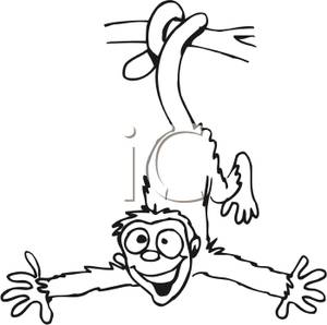 300x298 Upside Down Hanging Monkey Clipart Clipart Panda