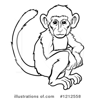 400x420 Monkey Clip Art Black And White Year Of The Monkey Clipart Black