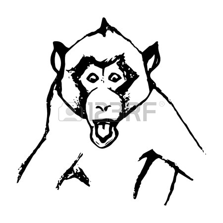 450x450 The Graphic Image Of The Monkey, Monkey Head, The Face. Drawing