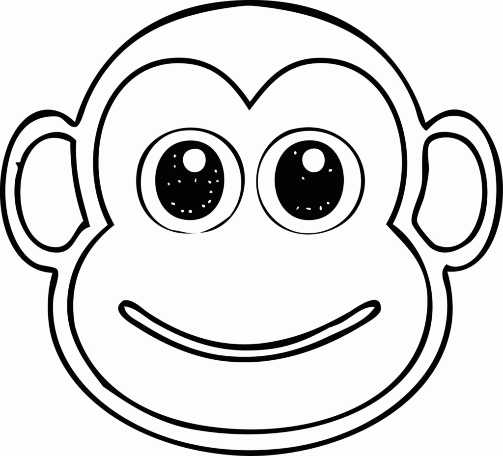 1024x929 Monkey Face Coloring Page Coloring Page For Kids