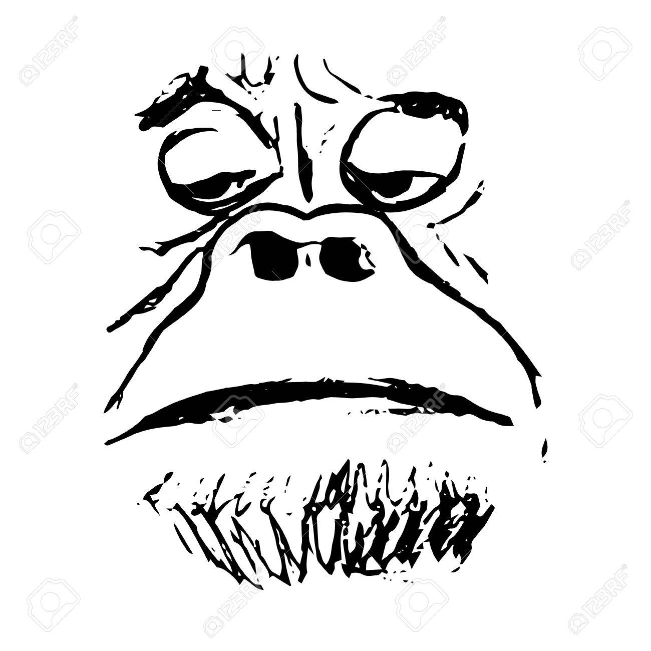 1300x1300 Graphic Image Face Monkey. Dismissive View