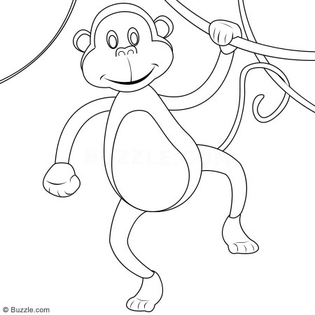 450x450 Monkey Drawing