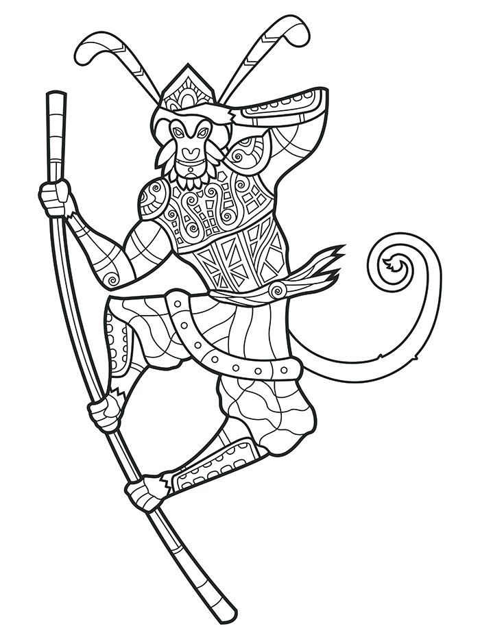 700x933 Monkey King Tattoo Design Art Of Karthik