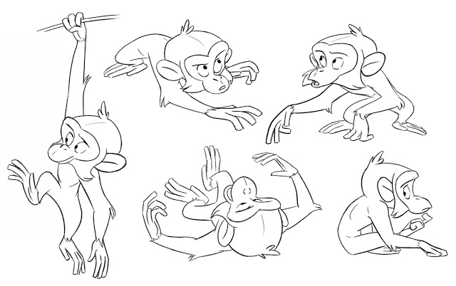 640x402 Das Sketches Funny Monkey, Character Design