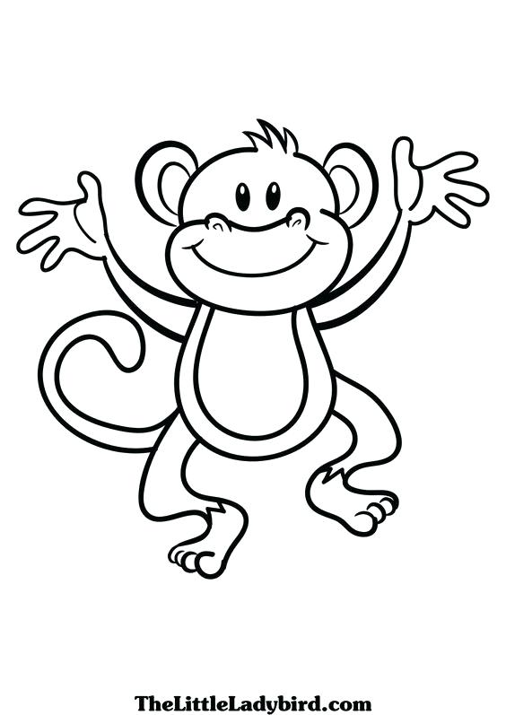 564x797 Best Monkey Coloring Pages New Year Of The Black And White Pencil