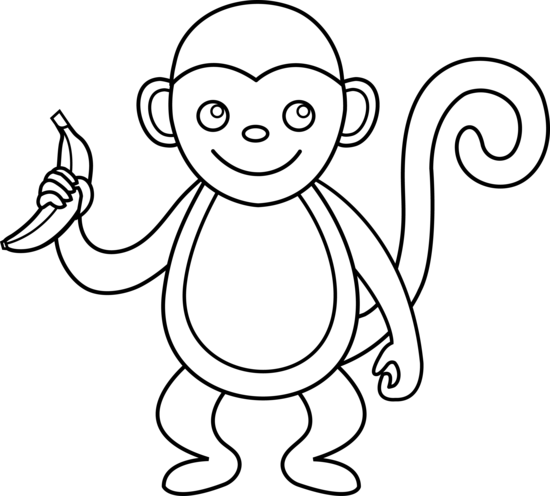 550x496 Simple Monkey Clipart