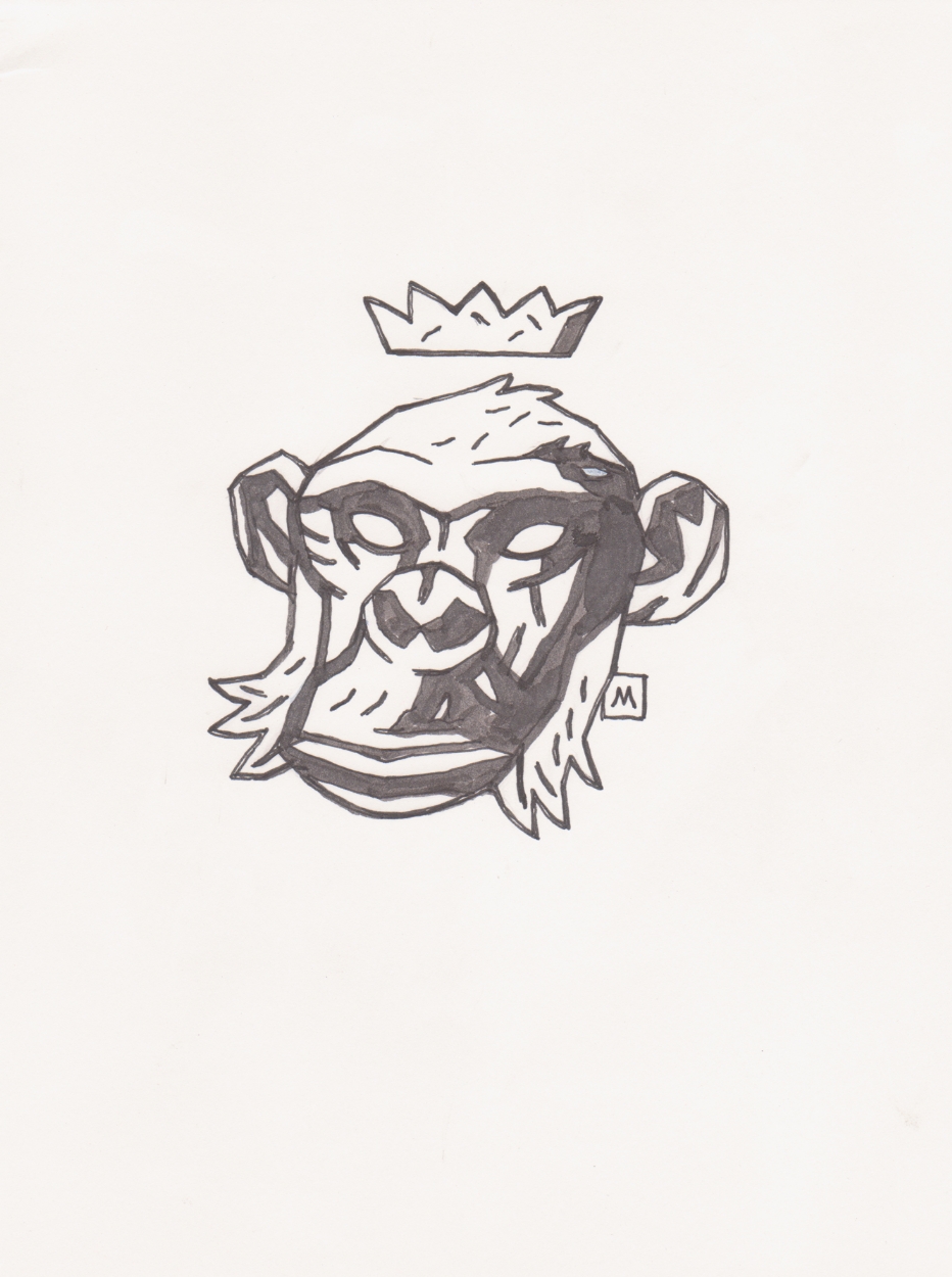 932x1250 Mike Mignola T Shirt Design Monkey With Crown, In Nick Warmack'S