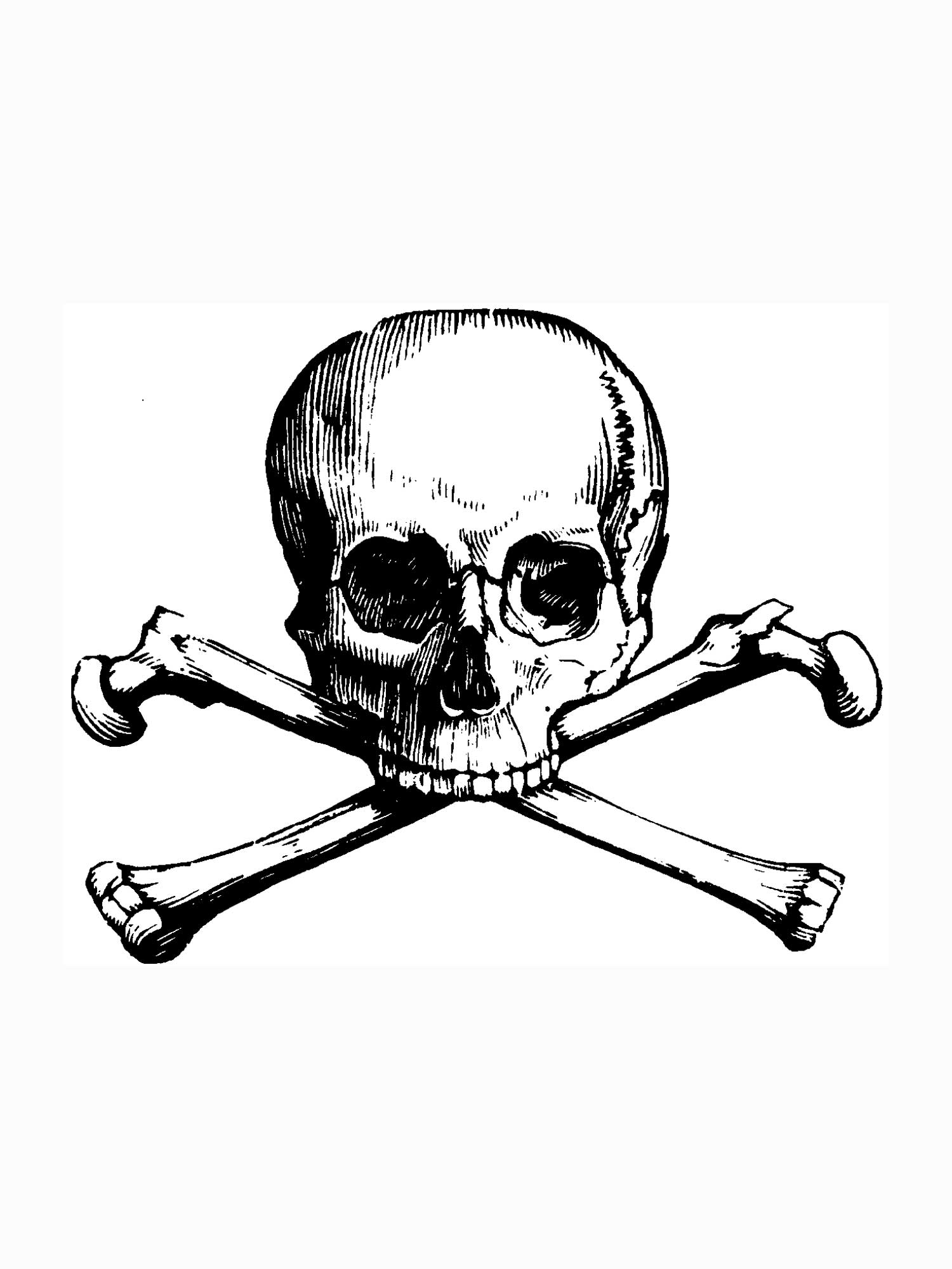 1500x2000 Coloring Pages Skull Skull And Cross Bones