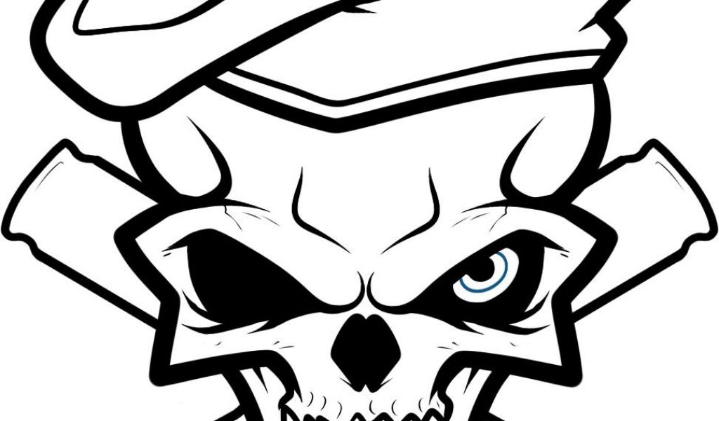 1024x600 Graffiti Characters Skull Skull Graffiti Character How To Draw