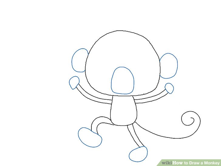 728x546 How To Draw A Monkey On A Vine