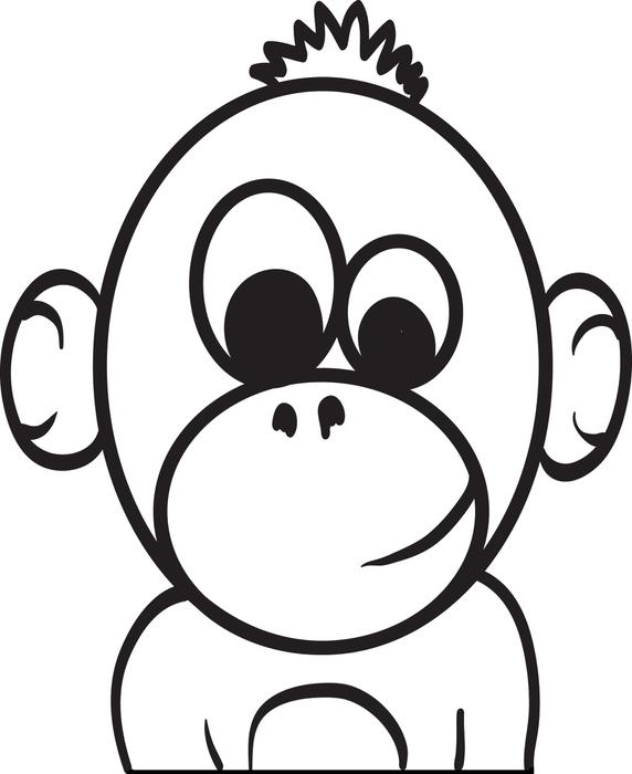 572x700 Coloring Pages Of A Monkey. Hanging Monkey Coloring Pages