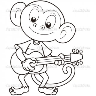 320x320 Tag For Loving Monkey Cartoon Drawing Baby Monkey Clip Art Image