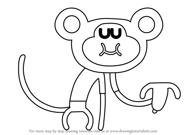 800x567 Step By Step How To Draw Naughty Monkey From Hey Duggee