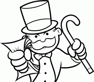 302x266 How To Draw Monopoly, The Monopoly Guy, Step By Step, Characters