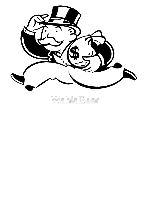 600x800 Monopoly Man Money Stickers By Wahlabear Redbubble