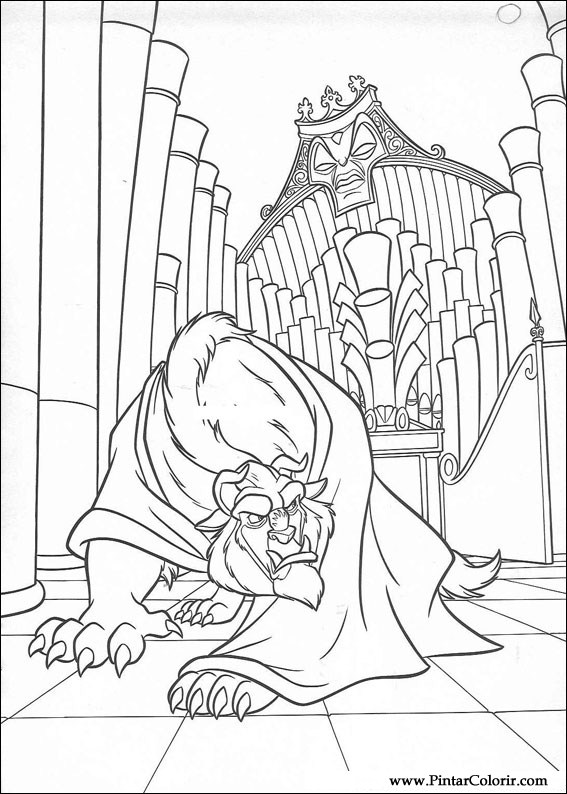 567x794 Drawings To Paint Amp Colour Beauty And The Monsters