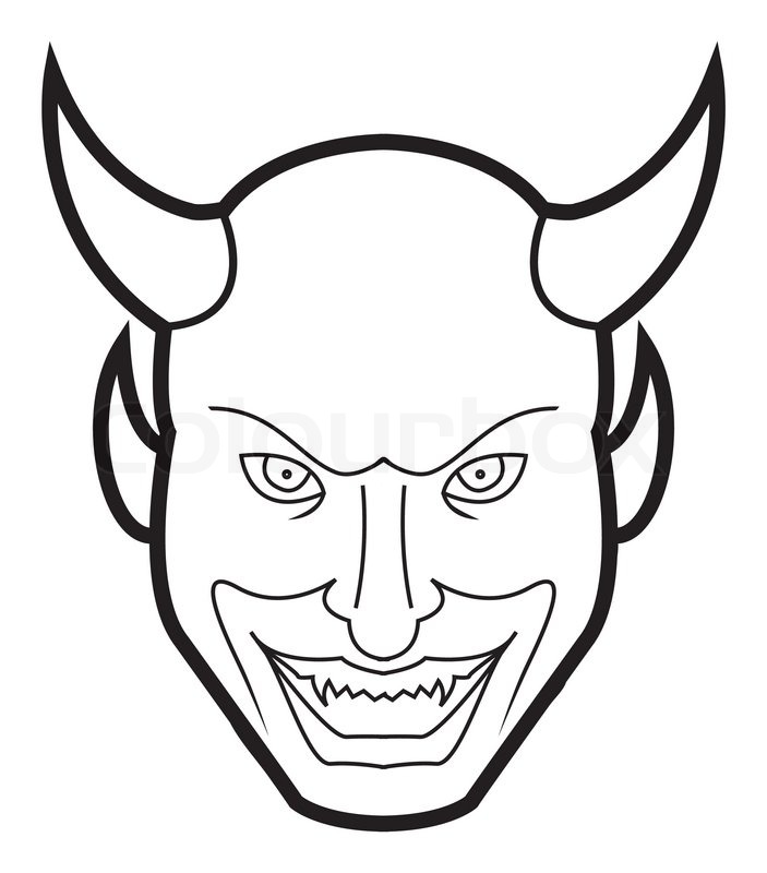 703x800 Devil Face Stock Vector Colourbox
