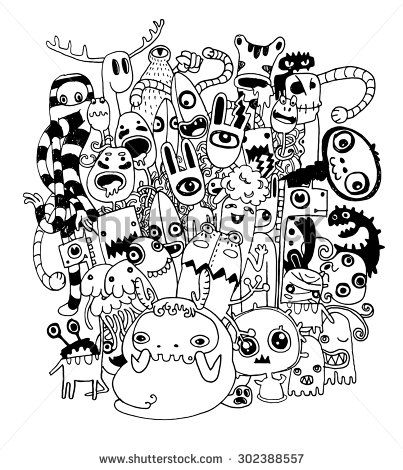 403x470 Vector Illustration Of Monsters And Cute Alien Friendly, Cool
