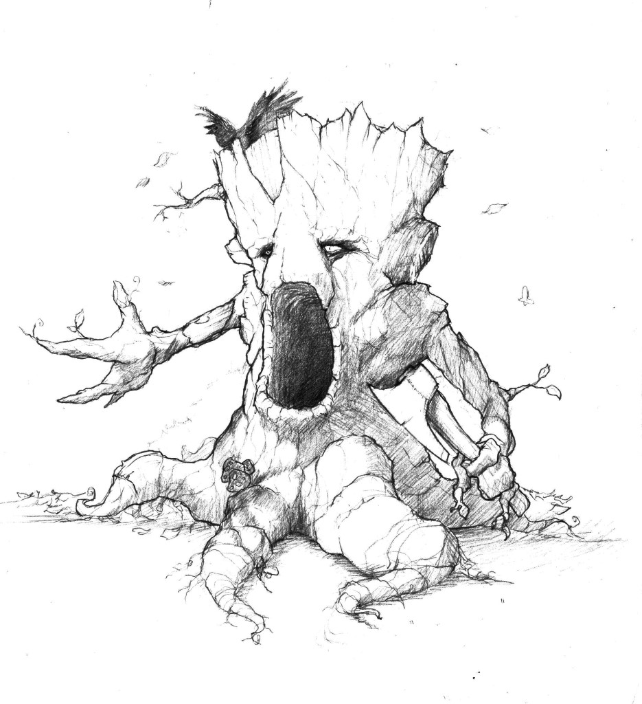 935x1024 Tree Monster Sketch