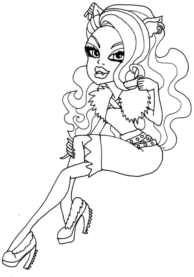 626x892 Monster High Clawdeen Coloring Pages Printable
