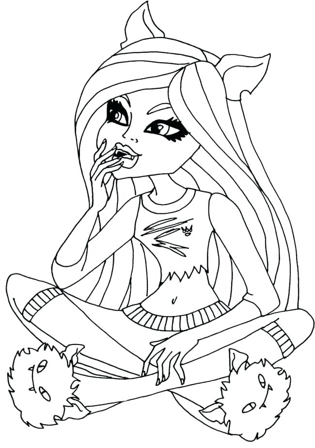 650x922 Monster High Clawdeen Wolf Coloring Pages Wolf Coloring Pages