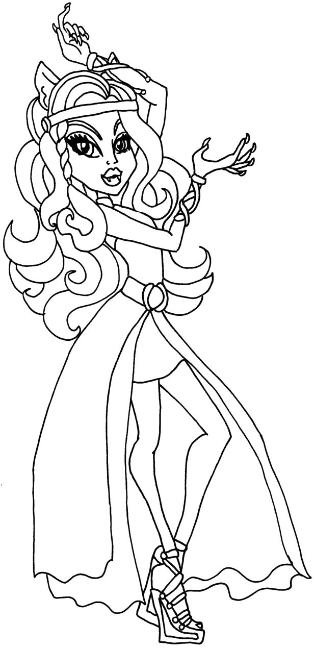 616x1272 Monster High Coloring Pages Clawdeen Wolf
