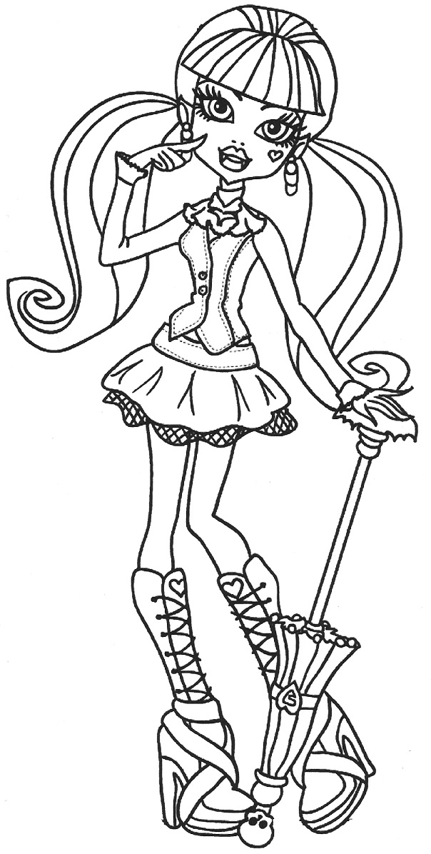 604x1196 Unique Monster High Coloring Pages Draculaura 89 For Your Print