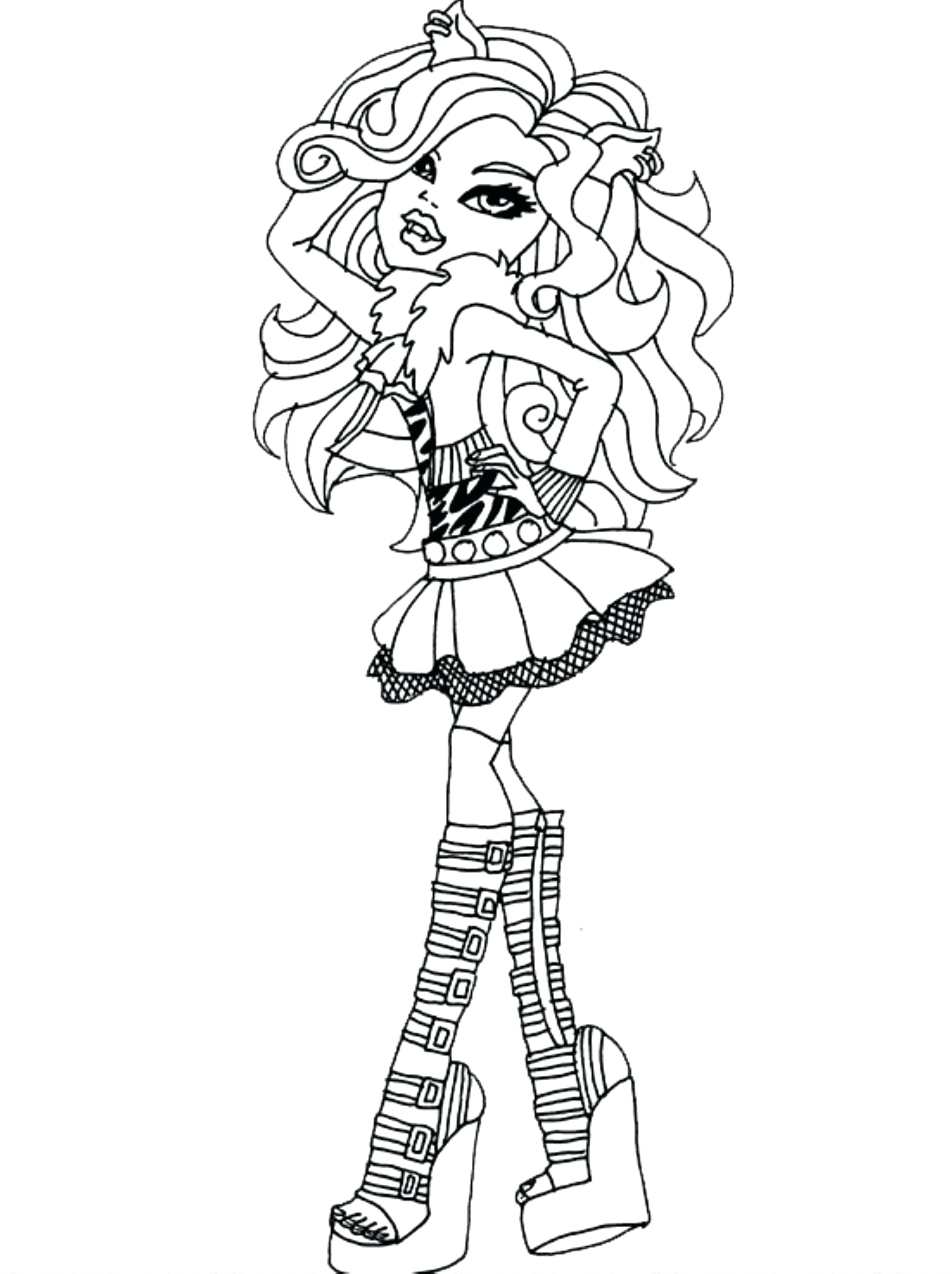 2551x3412 Coloring Monster High Coloring Page