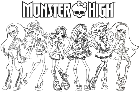 474x312 New Monster High Coloring Pages 37 With Additional Kids Coloring