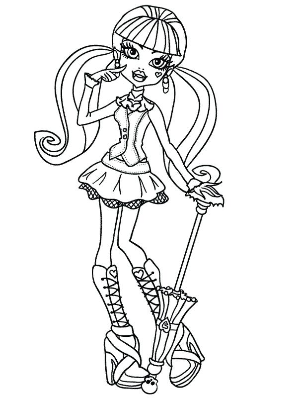 600x800 Coloring Pages For Girls Monster High Medium Size Of Monster Games