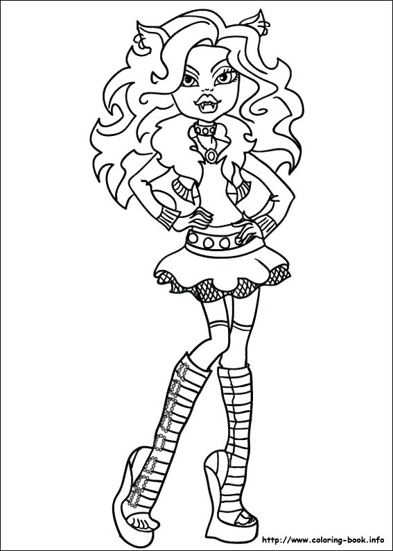 567x794 Monster High Coloring In Monster High Coloring Book In Addition