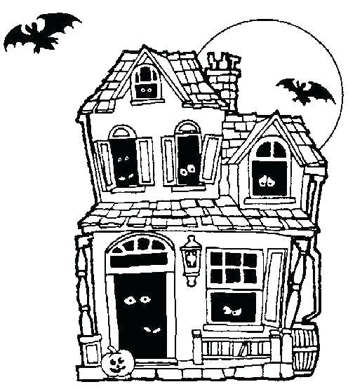 496x555 Monster House Coloring Pages Monster House Coloring Pages Haunted