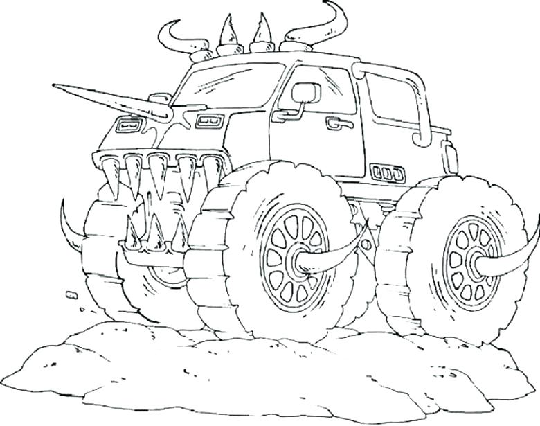 780x615 Monster Truck For Coloring Plus Monster Truck Coloring Page 483