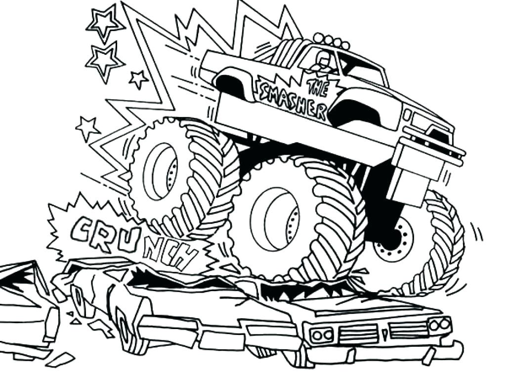 1024x754 Monster Truck Coloring Book