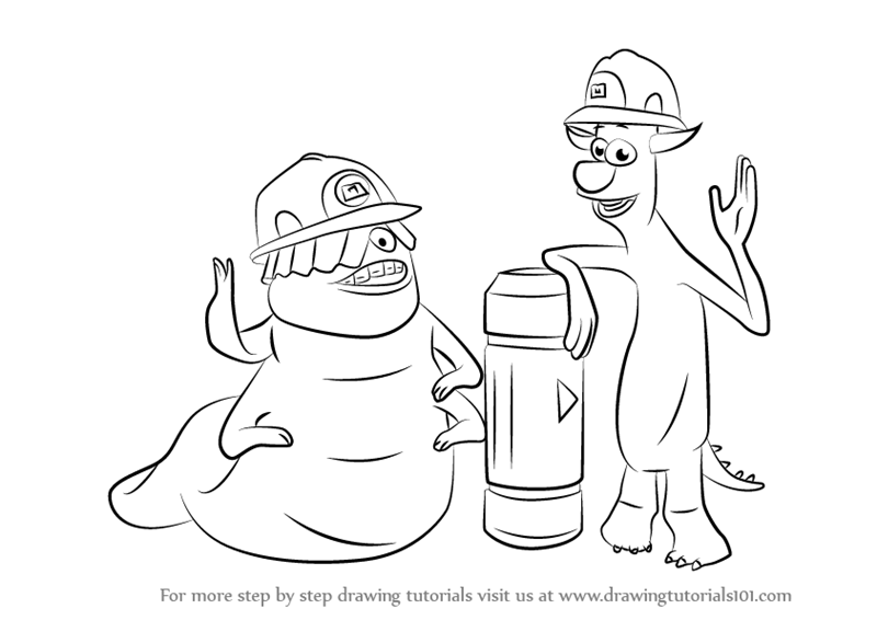 800x566 Learn How To Draw Smitty And Needleman From Monsters, Inc