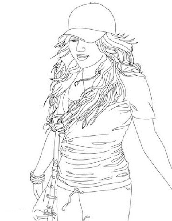 600x774 Kids Drawing Of Hannah Montana Coloring Page