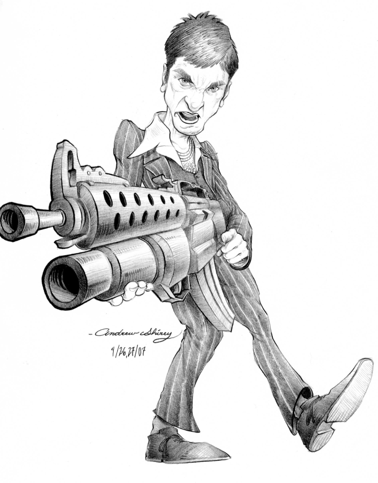 758x967 Tony Montana By Silentsketcher