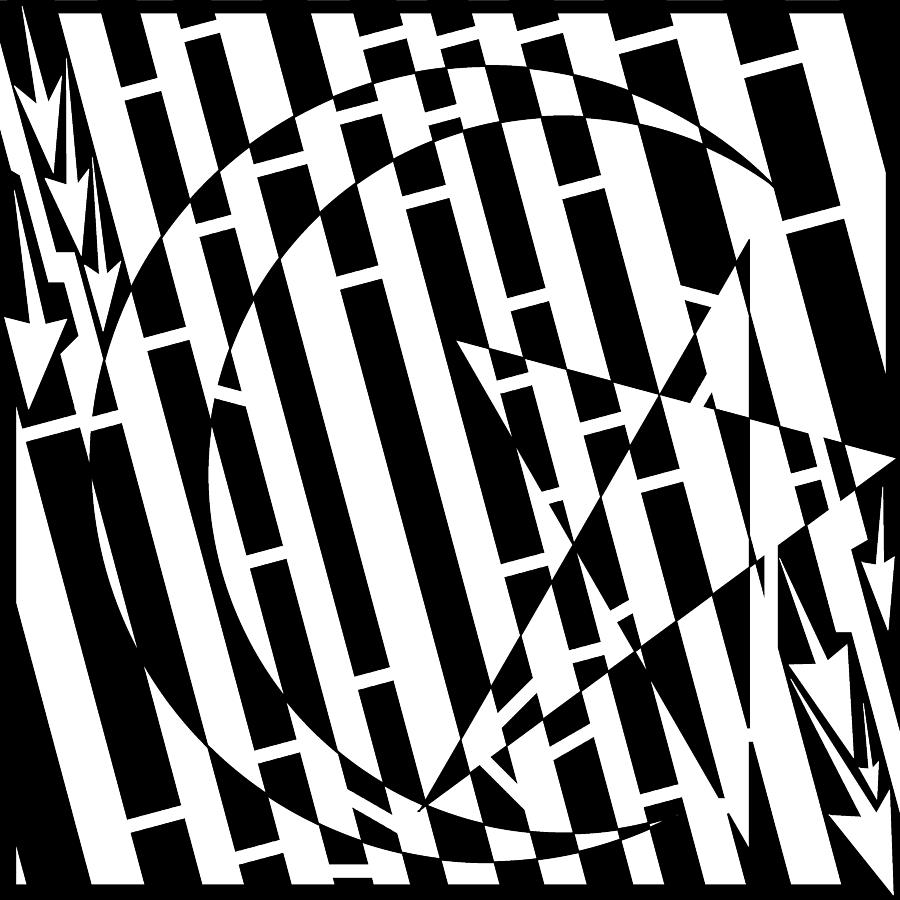 900x900 Crescent Moon And Star Maze Drawing By Yonatan Frimer Maze Artist