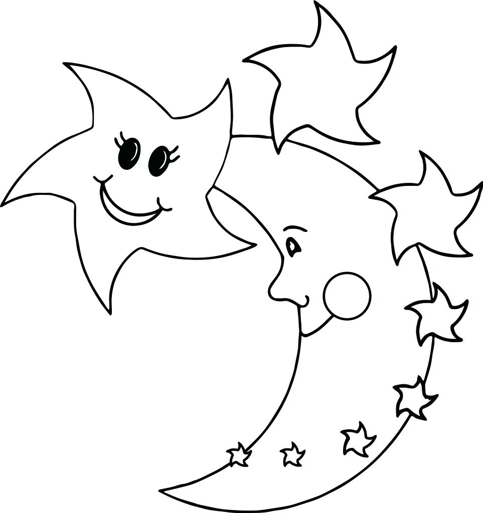 963x1024 Coloring Coloring Pages Of Stars Kid The Moon Egg With And Page