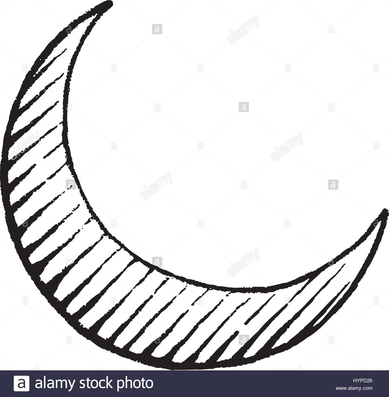 1300x1325 Vector Illustration Of A Scratchboard Style Ink Drawing Of Moon