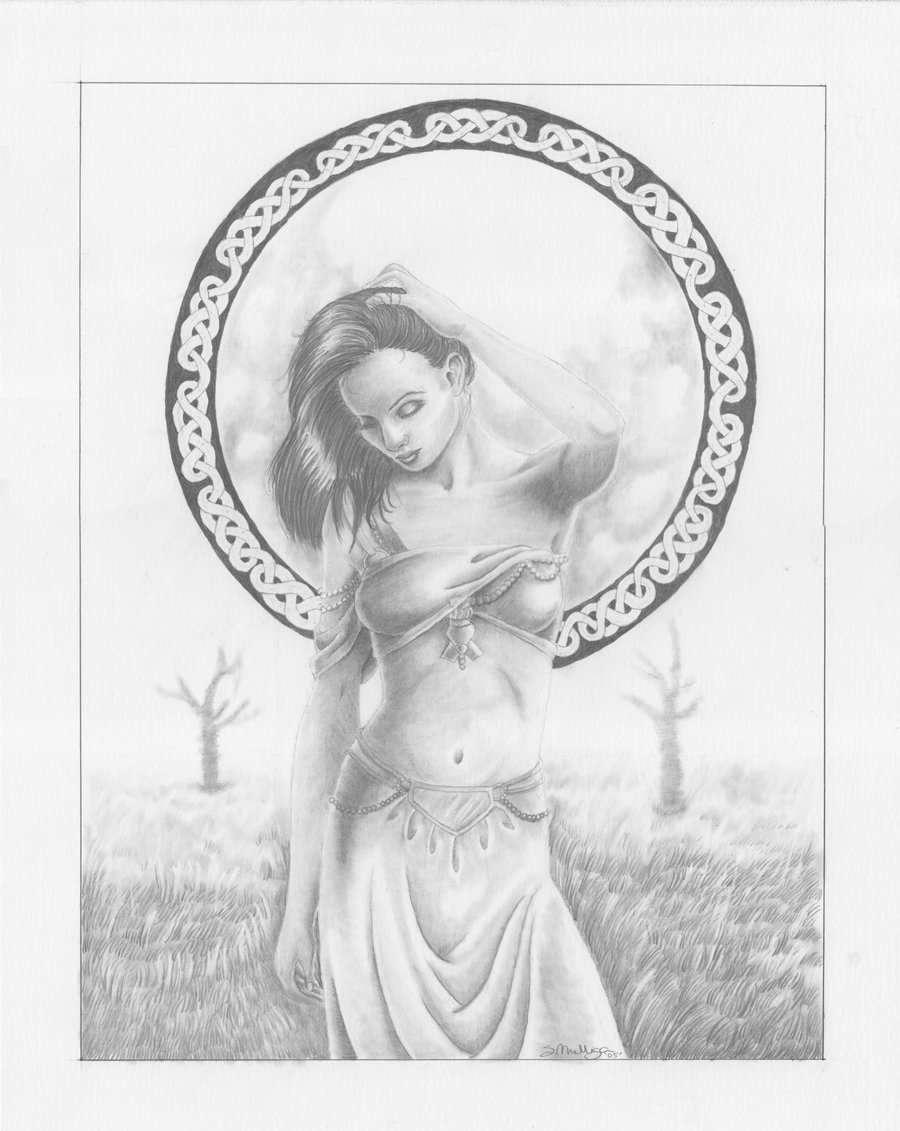 900x1131 Celtic Moon Goddess By Kaylin