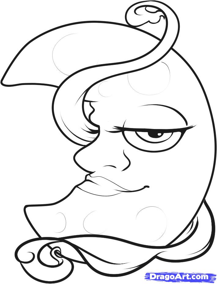 710x929 How To Draw A Crescent Moon Step 8 M Crescents