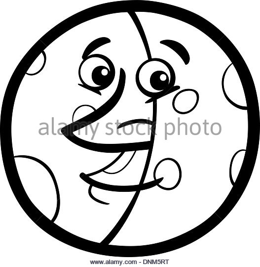 527x540 Happy Cartoon Moon Black And White Stock Photos Amp Images