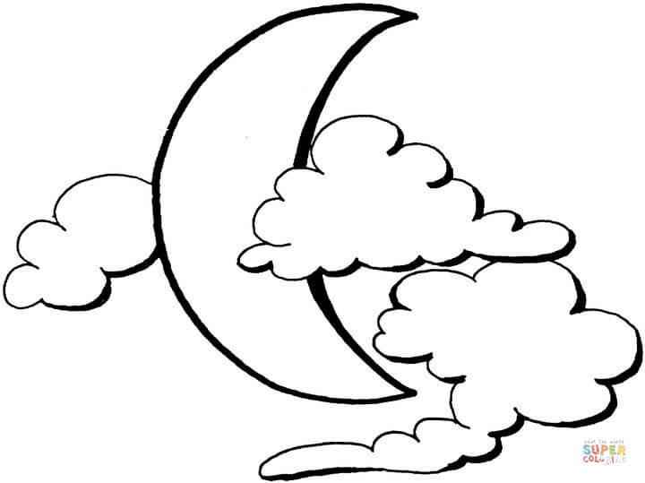 720x539 Moon Coloring Pages