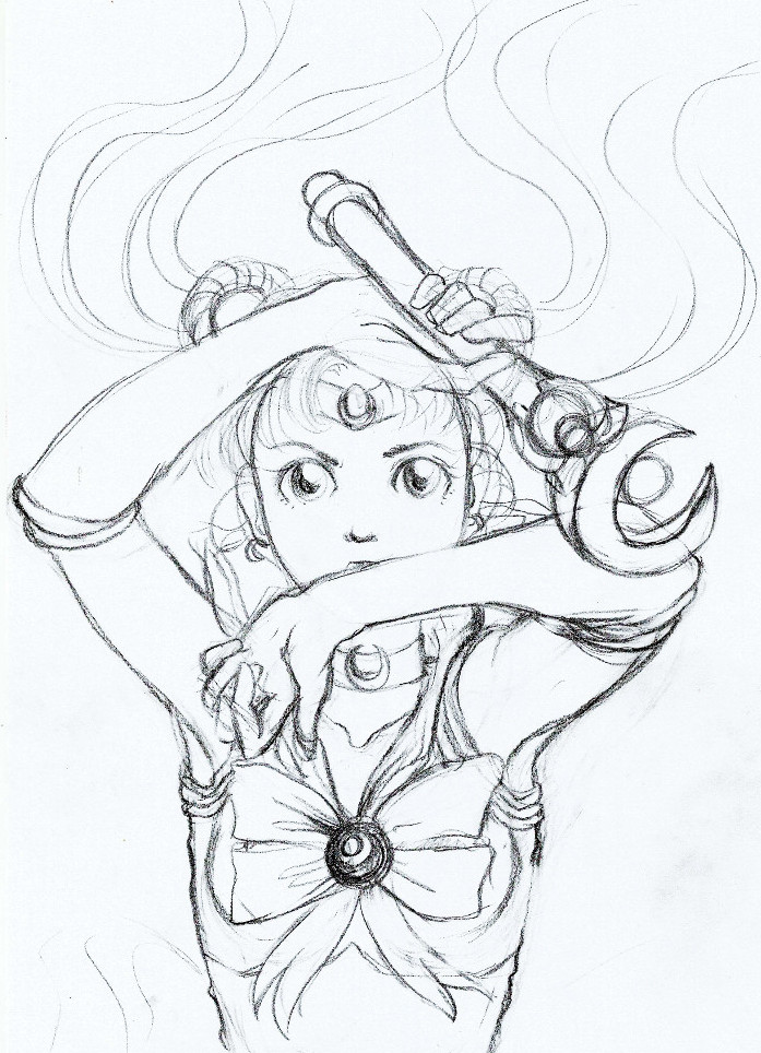 697x964 Sailor Moon Sketch By Vanessaatalanta