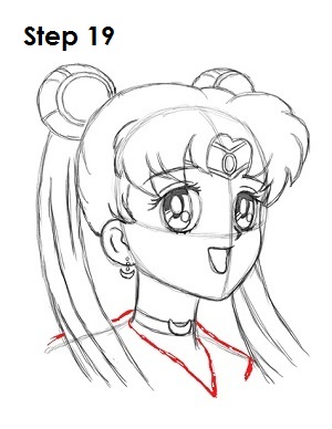 300x388 How To Draw Sailor Moon