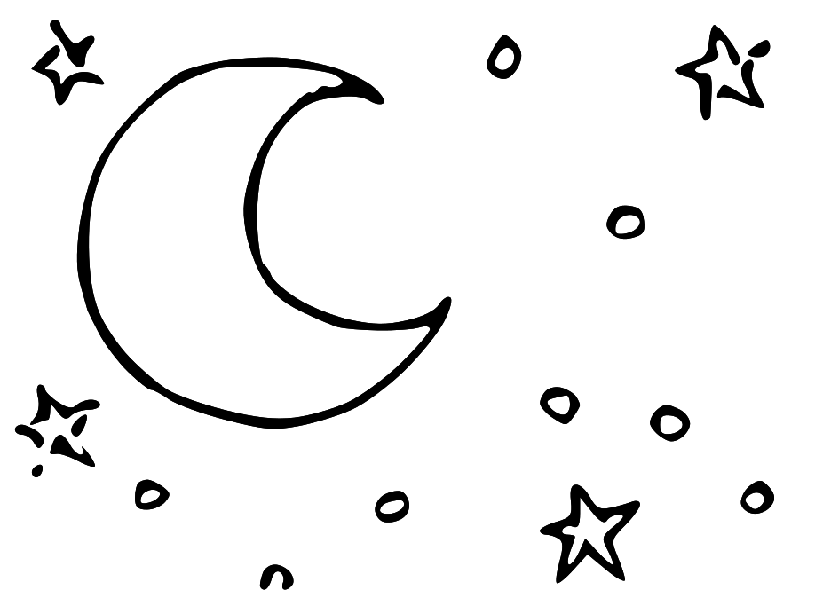 918x665 Moon Clipart Line Drawing