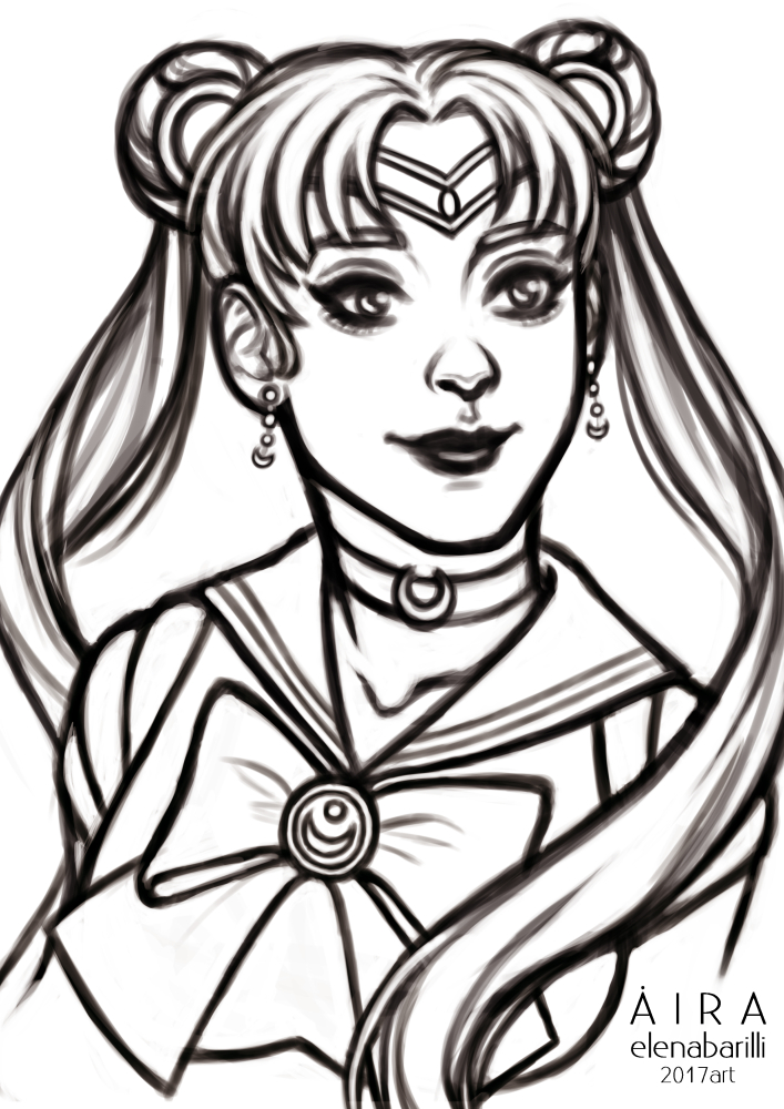 707x1000 Sailor Moon Sketch 2 By Elena Barilli
