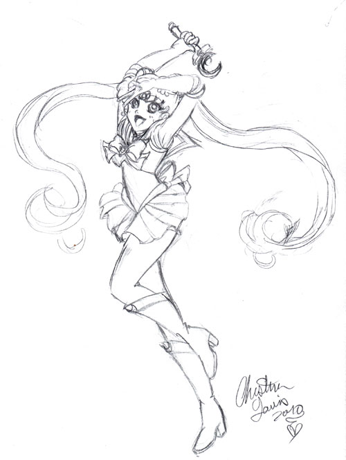 500x664 Sailor Moon Sketch By Chrisseh Chan